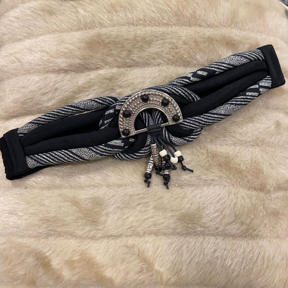NWT Vintage Women's Western Stretchy Black Belt